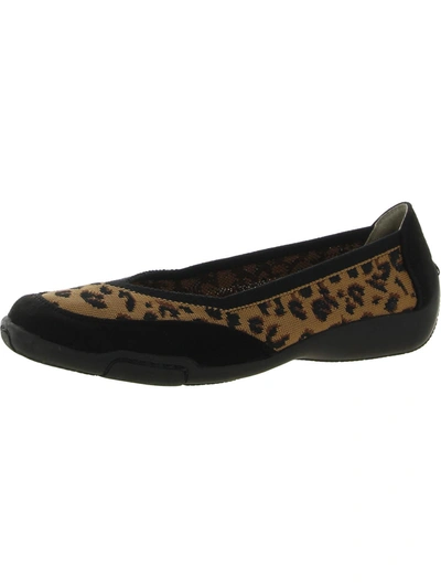 Array Louisa Womens Slip On Padded Insole Flats In Black
