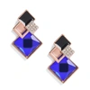 SOHI TRENDY BLUE DIAMOND SHAPED STUDS