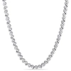 Mimi & Max 1 Ct Tw Diamond Tennis Necklace In Sterling Silver In Silver