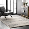 Nuloom Scarlette Abstract Diamonds Soft Shag Area Rug
