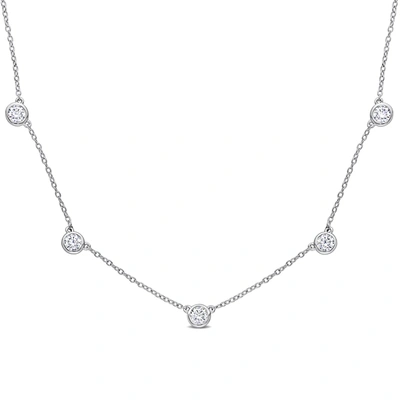 Mimi & Max 2 1/4 Ct Dew Created Moissanite Yard Necklace In Sterling Silver