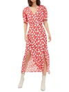 FRENCH CONNECTION WOMENS FRONT SLIT PRINTED MAXI DRESS