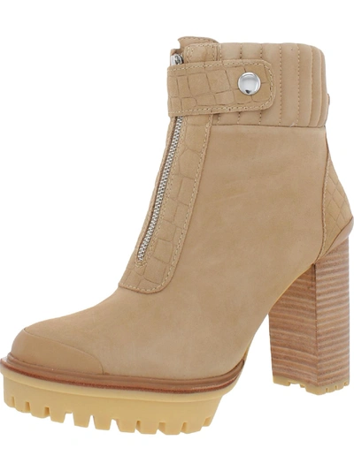 Vince Camuto Eberla Womens Suede Stacked Heel Ankle Boots In Multi