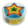 R & M INTERNATIONAL STAR COOKIE AND BISCUIT CUTTERS, ASSORTED SIZES, 5-PIECE SET