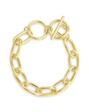 Sterling Forever Women's Linked Toggle Bracelet In Gold