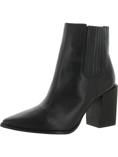 Steve Madden Noticed Womens Leather Pointed Toe Mid-calf Boots In Black
