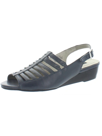 Array Iris Womens Leather Huarache Slingback Sandals In Grey