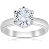 Pompeii3 1 1/2ct Round Diamond Solitaire Engagement Ring 6-prong 14k White Gold In Multi