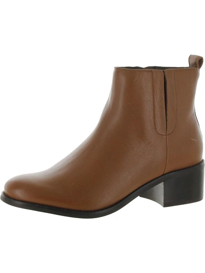 Cole Haan Addie Womens Leather Stretch Booties In Brown