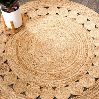 Jonathan Y Dahlia Round Natural Jute Boho Circle Area Rug