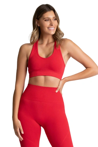 Ava Active Seamless Bra In Red