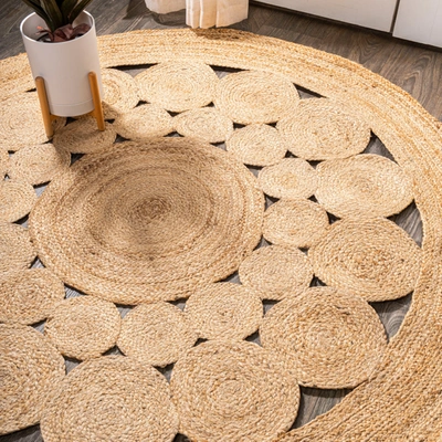 Jonathan Y Cassia Round Natural Jute Boho Circle Area Rug