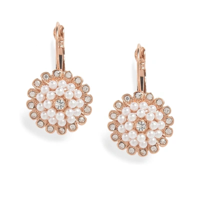 Sohi Designer Drop Earrings In White
