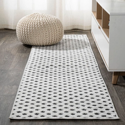 Jonathan Y Rabat High-low Pile Mini-diamond Trellis Indoor/outdoor Area Rug