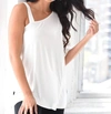 French Kyss Caitlyn Asymmetrical Top In Lime In White