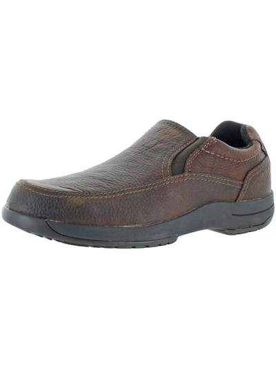 Walkabout Mens Leather Loafer Slip-on Shoes In Brown