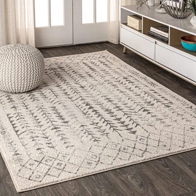Jonathan Y Ziri Moroccan Geometric Area Rug In Beige