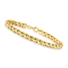 CANARIA FINE JEWELRY CANARIA 10KT YELLOW GOLD CURVED-LINK BRACELET