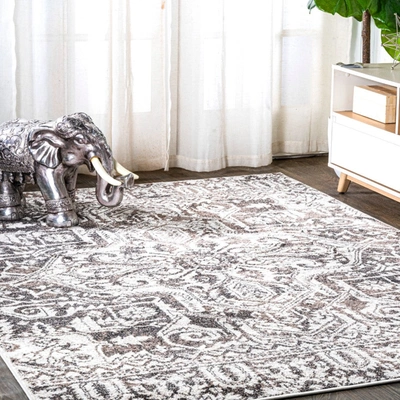Jonathan Y Scala Grand Medallion Ornate Area Rug In Brown
