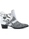 PHILIPP PLEIN glitter panel ankle boots,WSE0026PTE071N12140075