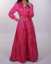 Cristina Sabatini Diane Maxi Shirt Dress In Pink In Pink