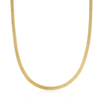 Canaria Fine Jewelry Canaria 5mm 10kt Yellow Gold Bismark Chain Necklace In White