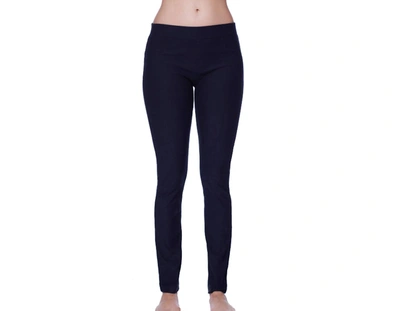 French Kyss Mid Rise Leggings In Black In Blue