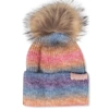 Haute Shore Fur Pom Pom Hat In Sunset (multi) In Multi