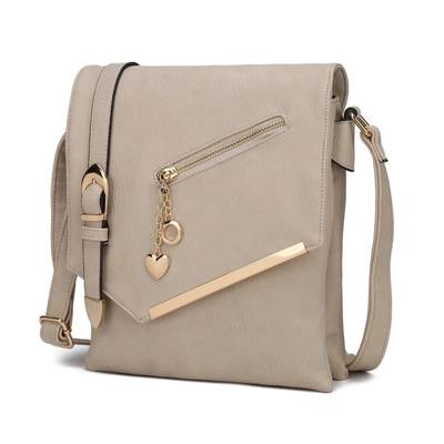 Mkf Collection By Mia K Jasmine Vega Leather Crossbody Handbag In Beige