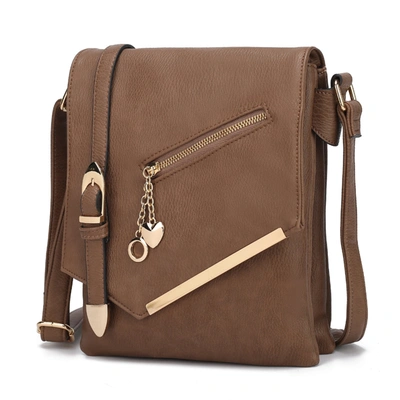 Mkf Collection By Mia K Jasmine Vega Leather Crossbody Handbag In Brown
