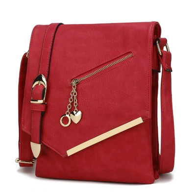 Mkf Collection By Mia K Jasmine Vega Leather Crossbody Handbag In Red