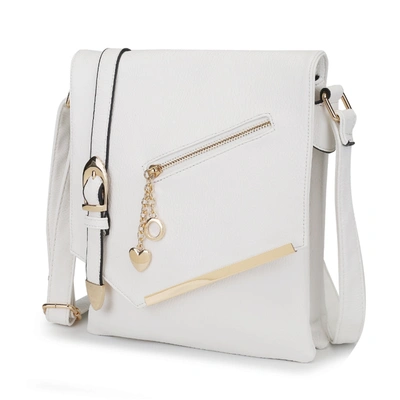Mkf Collection By Mia K Jasmine Vega Leather Crossbody Handbag In White