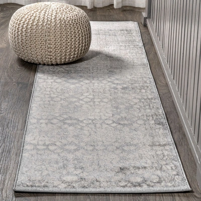 Jonathan Y Roma Ornate Geometric Tile Area Rug In Grey