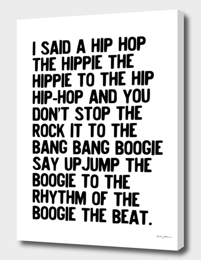 Curioos Rappers Delight Sugarhill Gang Hip Hop Lyric Music Art In Black