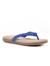 Cliffs By White Mountain Freedom  Womens Braided Slip On Thong Sandals In Blue