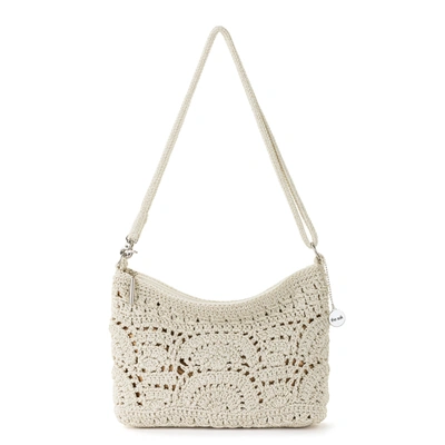 The Sak Lumi Leather Convertible Crossbody In Stone Snake Block