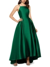 B & A BY BETSY AND ADAM WOMENS SATIN MAXI EVENING DRESS
