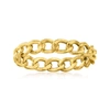 Rs Pure Ross-simons Italian 14kt Yellow Gold Curb-link Ring In Yellow
