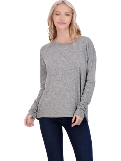 Rivet & Thread Womens Crewneck Long Sleeve T-shirt In Grey