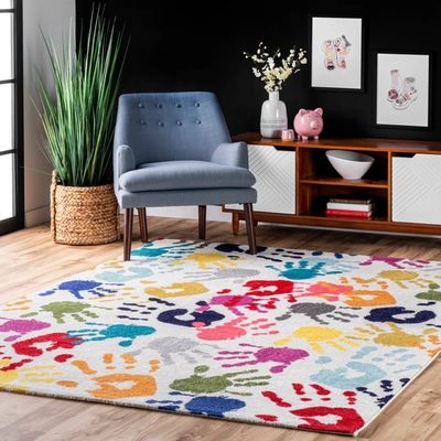 Nuloom Pinkie Handprint Area Rug In Multi