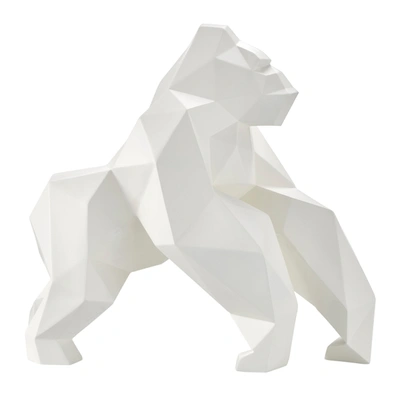 Finesse Decor Geometric Ape Sculpture In White