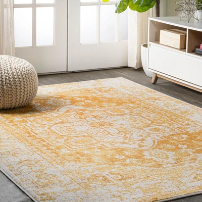 Jonathan Y Audrey Bohemian Ornate Medallion  Area Rug In Orange