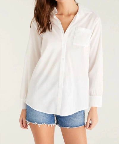 Z Supply Poolside Shirt In White