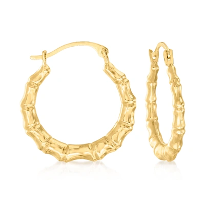Canaria Fine Jewelry Canaria 10kt Yellow Gold Bamboo Hoop Earrings