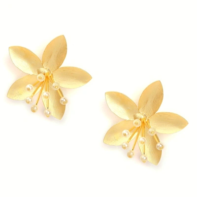 Sohi Floral Gold-plated Studs
