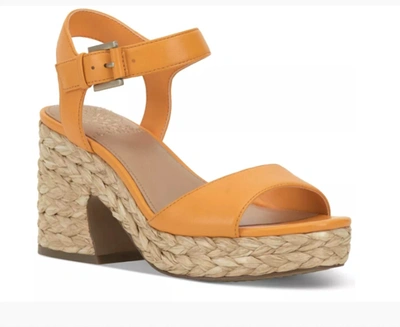Vince Camuto Ranneli Strappy Espadrille Platform Sandals In Mango Sorbet
