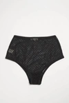 ANIELA PARYS REISHI HIGH-WAISTED LACE KNICKERS PANTY IN BLACK