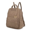 Mkf Collection By Mia K Torra Milan "m" Signature Trendy Backpack In Beige