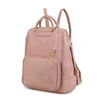 Mkf Collection By Mia K Torra Milan "m" Signature Trendy Backpack In Pink