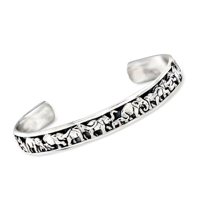 Ross-simons Sterling Silver Elephant Cuff Bracelet